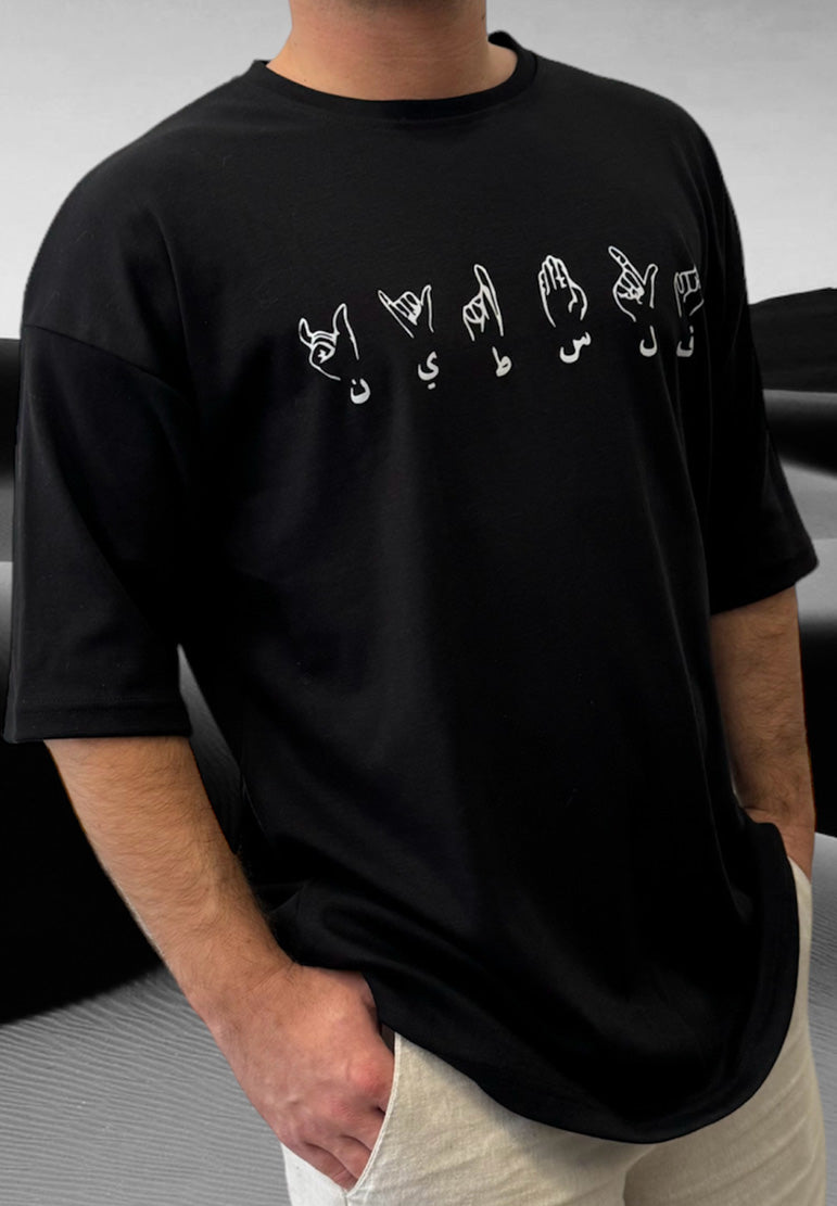 Sign Language Tee - BLACK